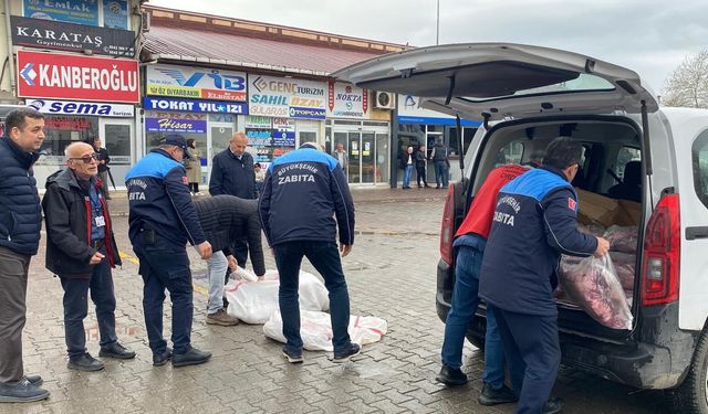 200 KİLO KAÇAK ETE EL KONULDU