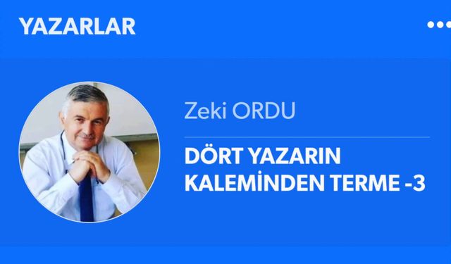 DÖRT YAZARIN KALEMİNDEN TERME -3