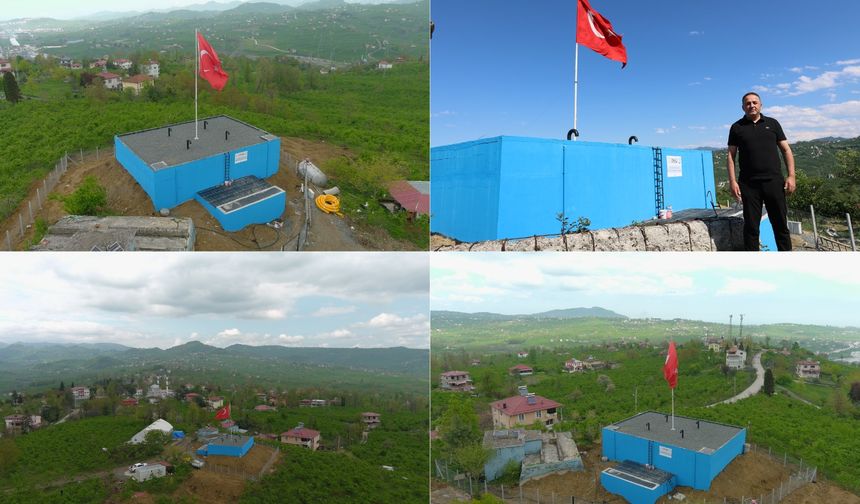 ALTINORDU İLÇESİ KÖKENLİ MAHALLESİ YENİ İÇME SUYU DEPOSUNA KAVUŞTU