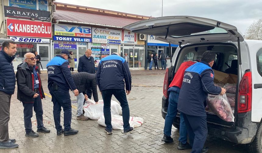 200 KİLO KAÇAK ETE EL KONULDU