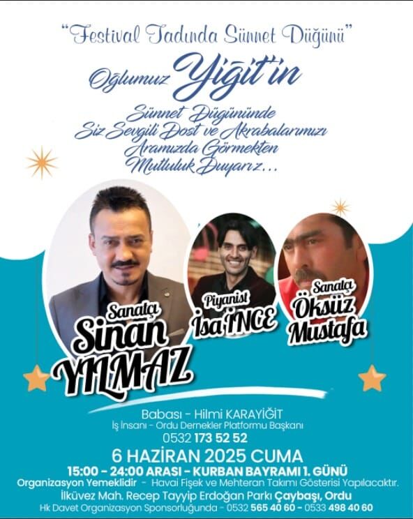"KARAYİĞİT"LERİN YİĞİT'İ SÜNNET OLUYOR...